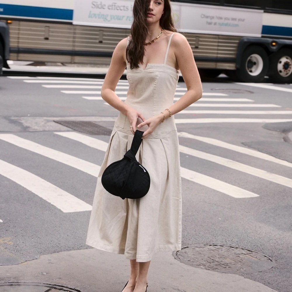 Seventy + Mochi Maddie Dress in Ecru Denim